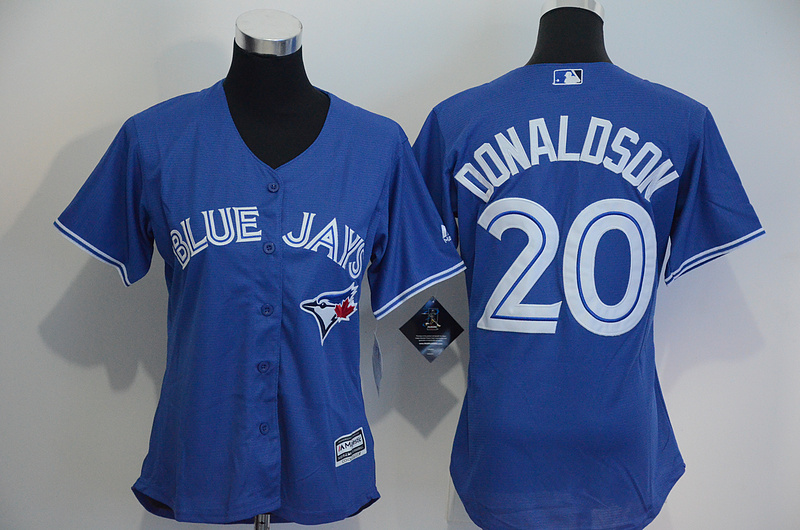 Womens 2017 MLB Toronto Blue Jays #20 Donaldson Blue Jerseys->->Women Jersey